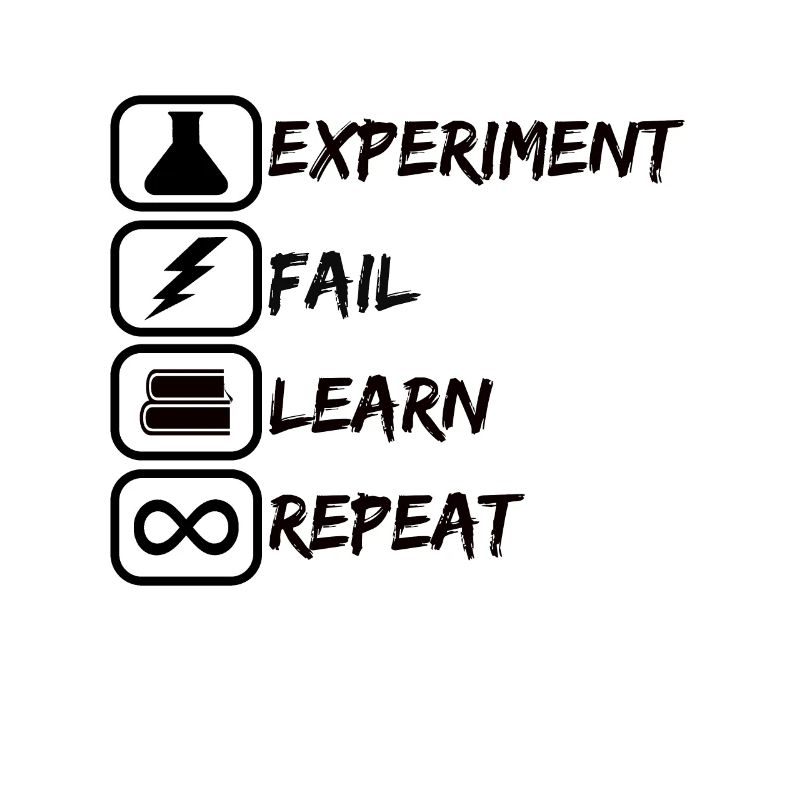 Expérience de chimie échouer apprendre à répéter l'état d'esprit agile