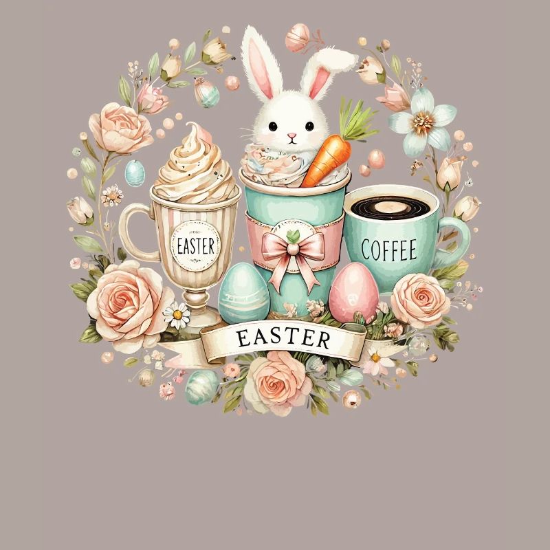 Easter Bunny Coffee Easter Latte Macchiato Design