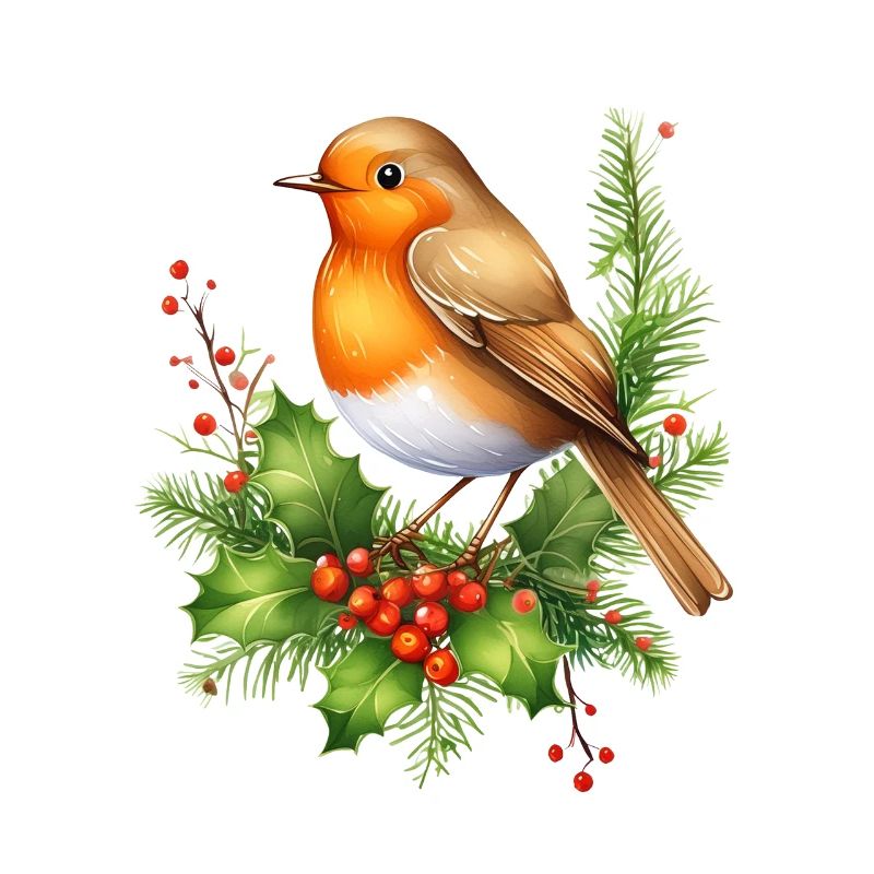 Rotkehlchen mit Stechplame