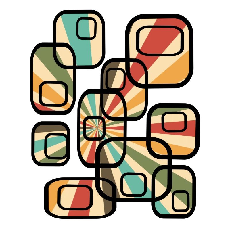 70s wallpaper pattern cuboid retro pattern