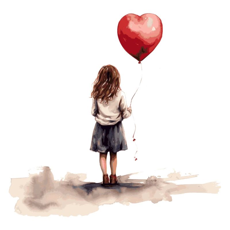 Mädchen mit Herzballon