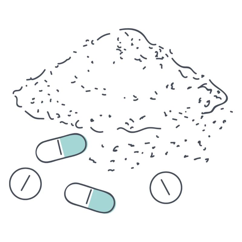 Dietary Supplement Pills Powder Tablets