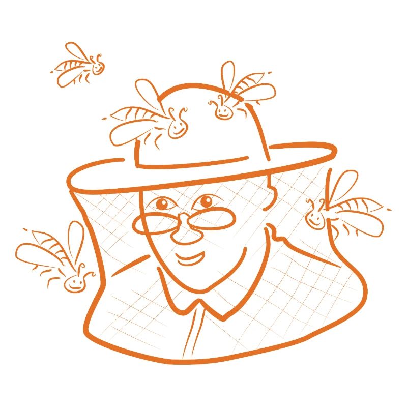 Beekeeper looking after his bees