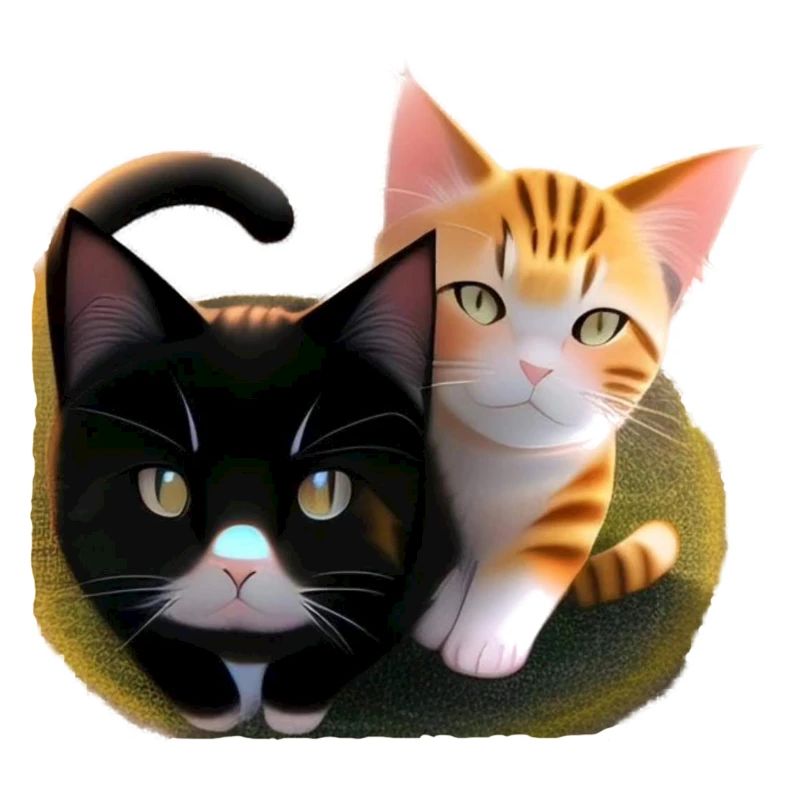 Deux chats mignons