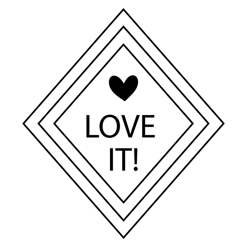 Love it! - Raute mit Herz