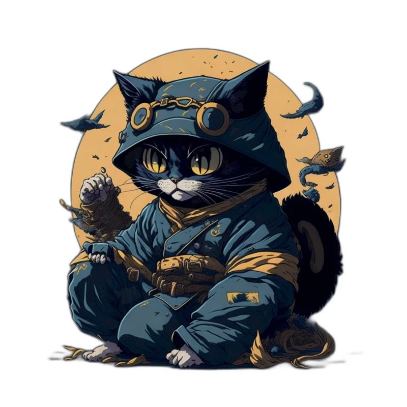 chat ninja en pyjama, experts de l'infiltration
