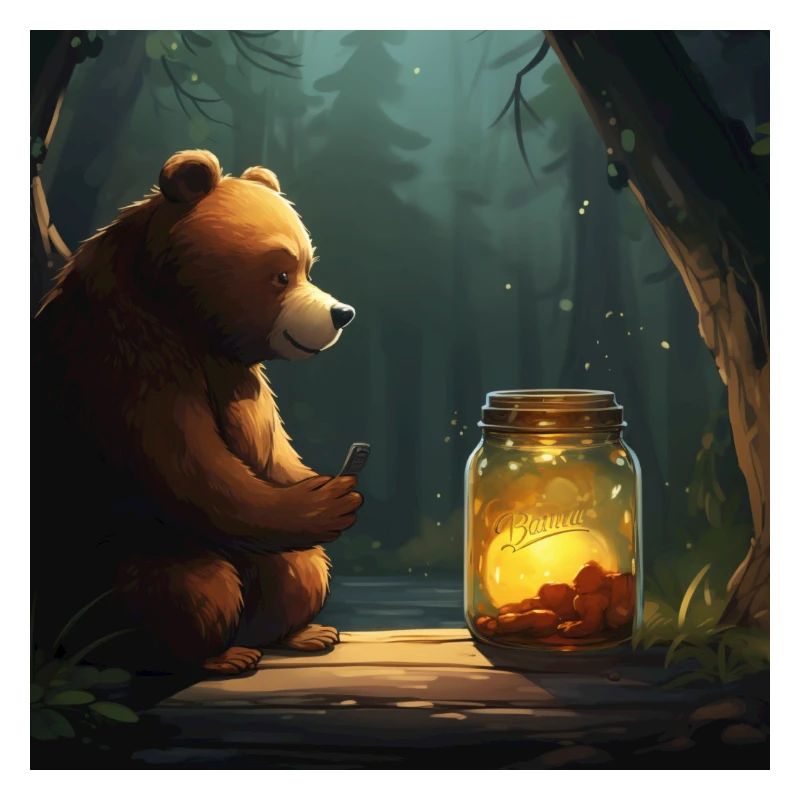 comic style bear