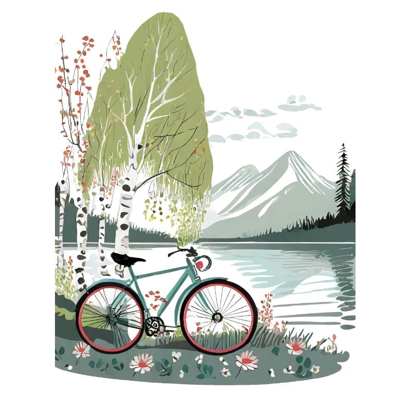 Vélo au bord du lac