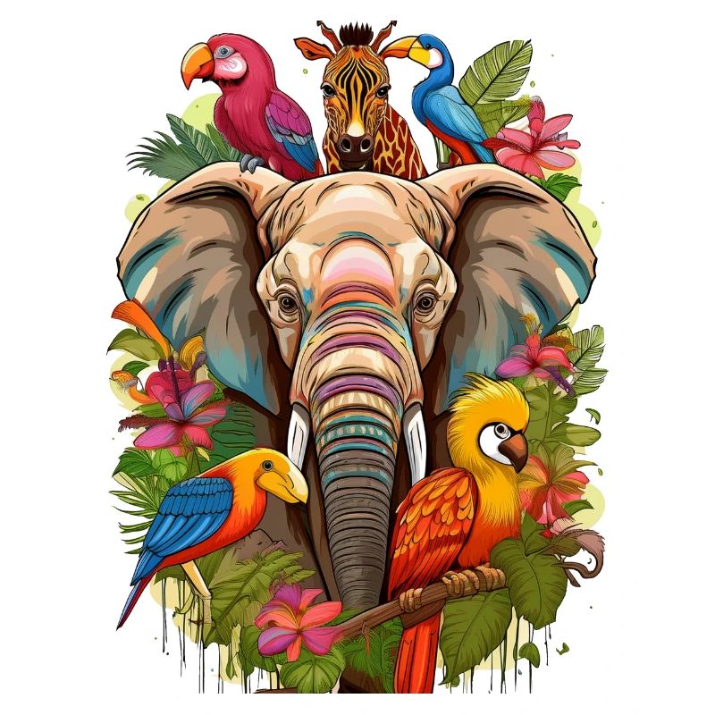 Illustration afrikanischer Tiere