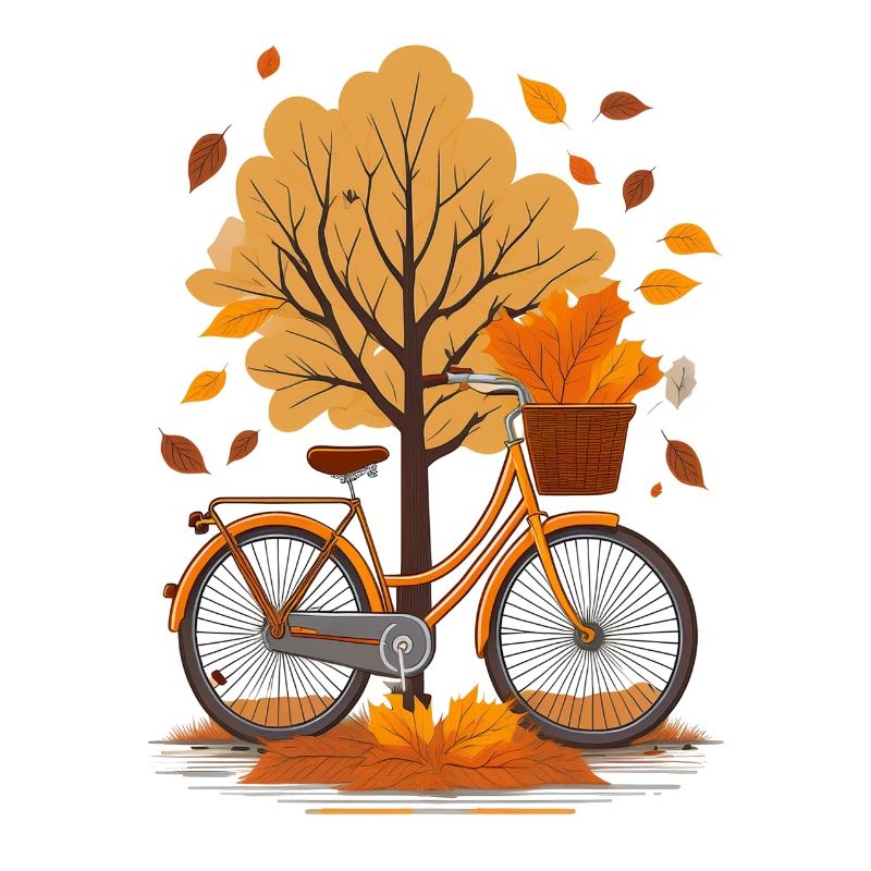 Ein Fahrrad im Herbst
