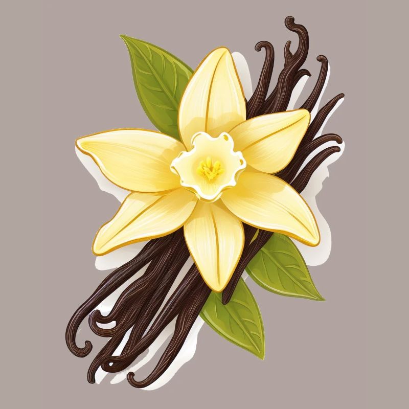 Vanilla – Vanilla blossom and vanilla beans