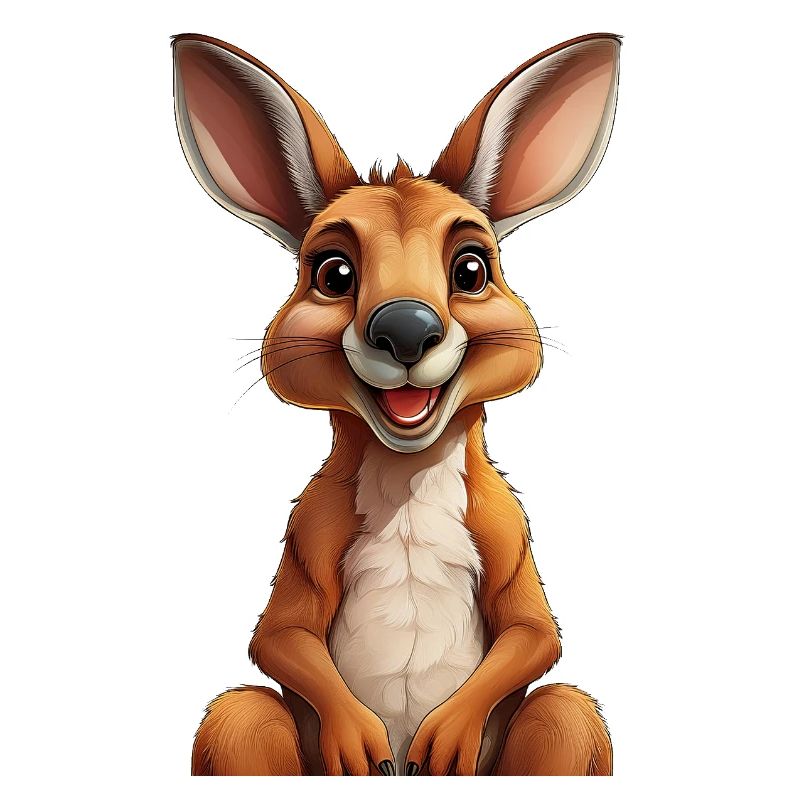 A cute happy kangaroo