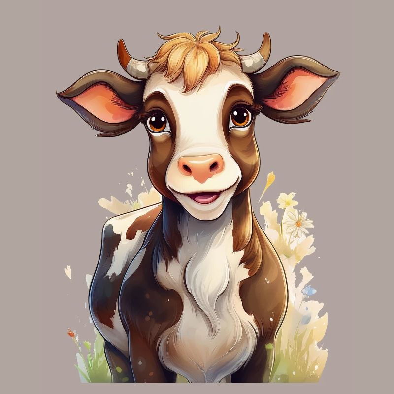 Vache mignonne et heureuse
