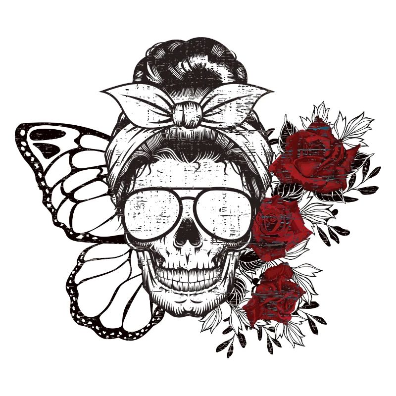 Totenkopf Schmetterling Mutter Halloween Geschenk