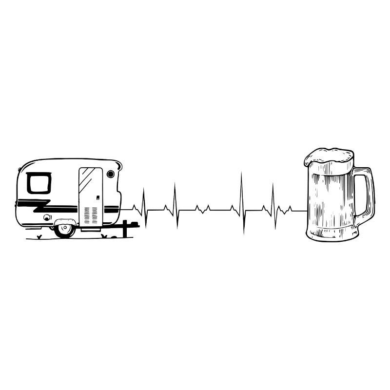 Herzschlag Camping und Bier -
