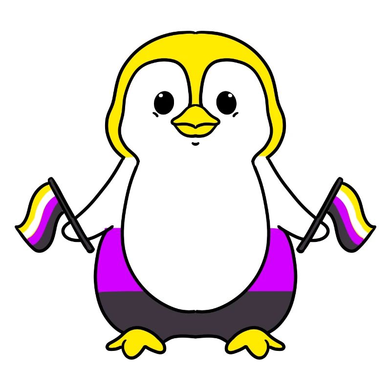 Nonbinary Penguin Nonbinary Pride