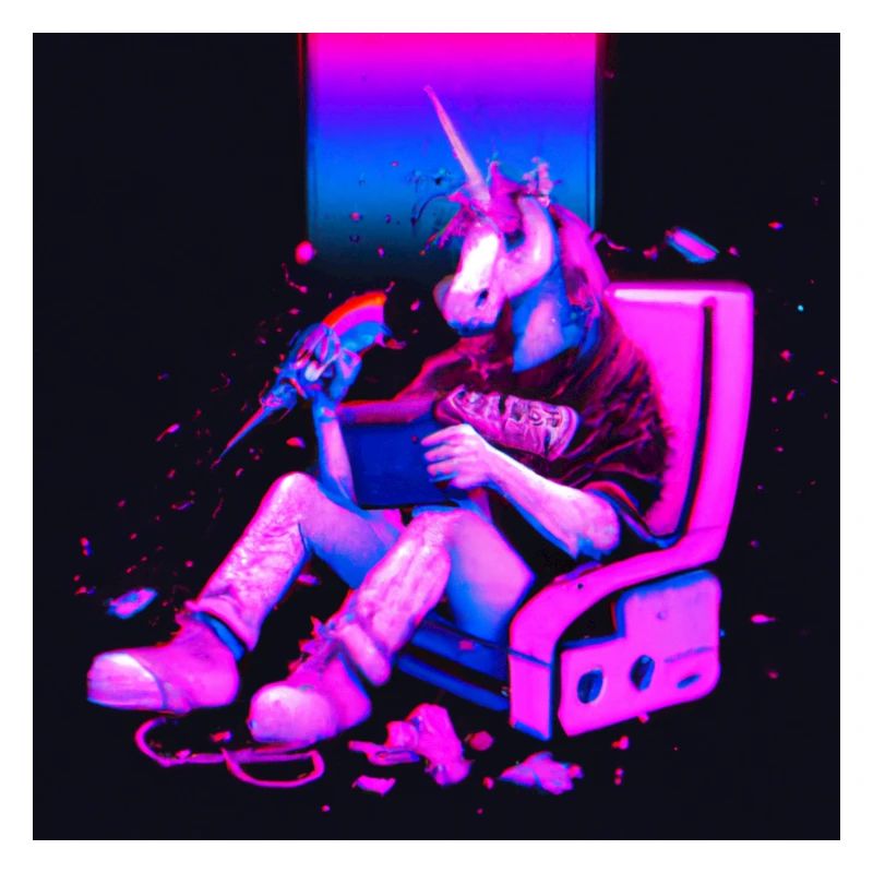 Licorne Synthwave chill