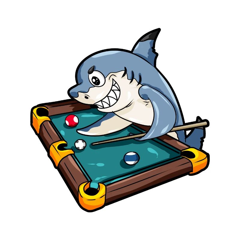 Hai der Billiard spielt Snooker Kö Pool Queue