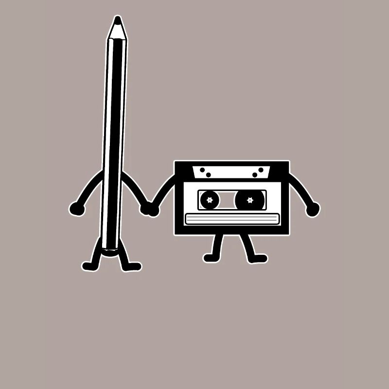 Cassette pencil vhs cassette floppy disk