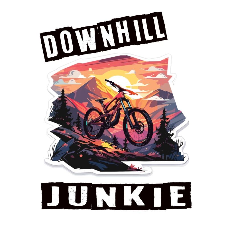 Downhill Mountain Biker Downhill Junkie