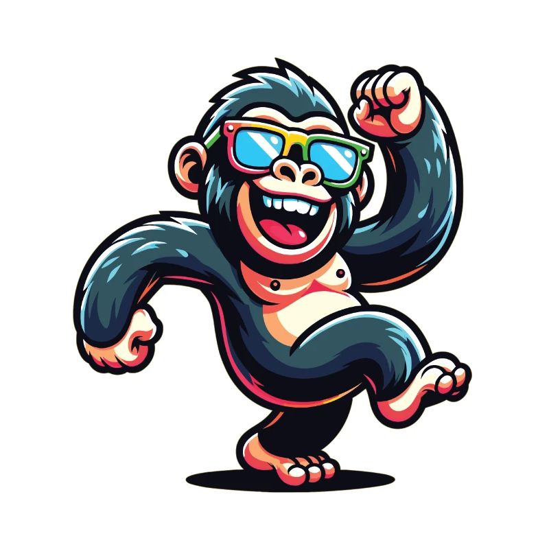 Gorilla mit Sonnenbrille