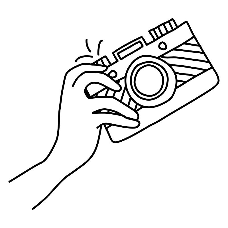 Kamera in der Hand