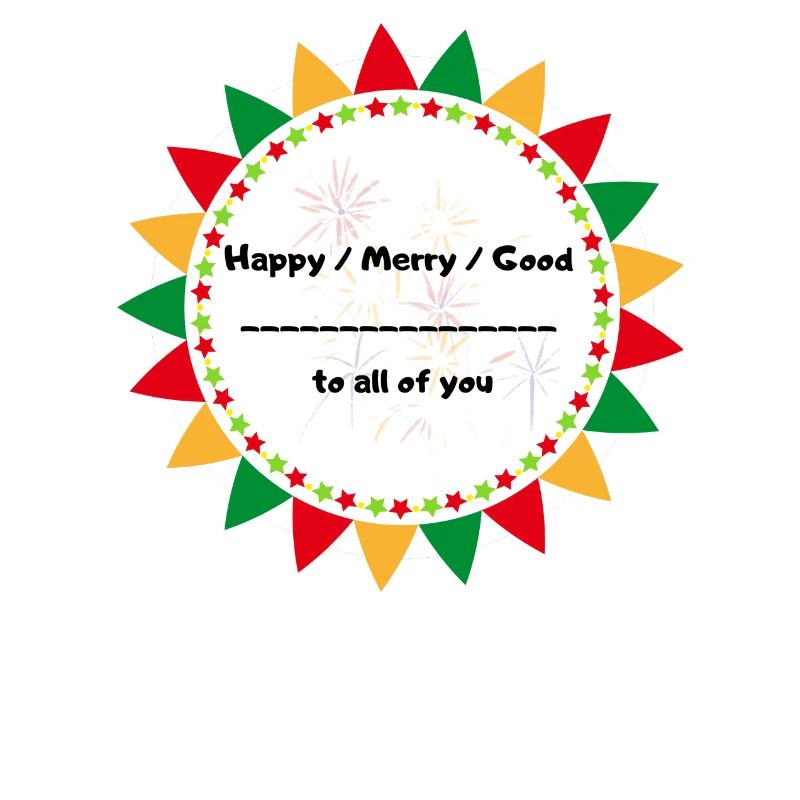 Salutation festive joyeuse avec un design coloré