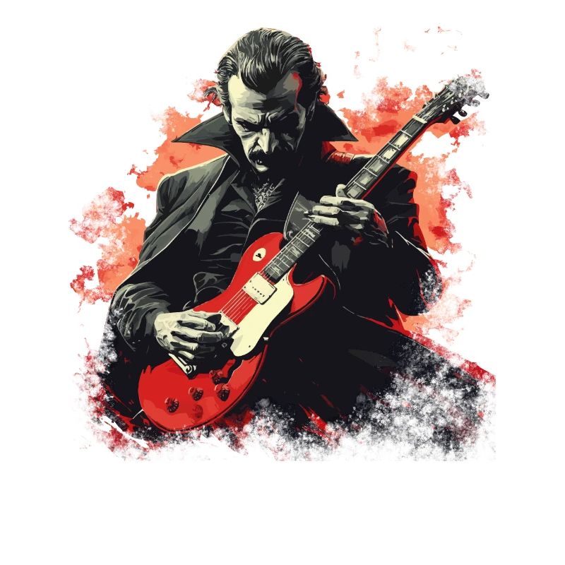 Vampir spielt E-Gitarre