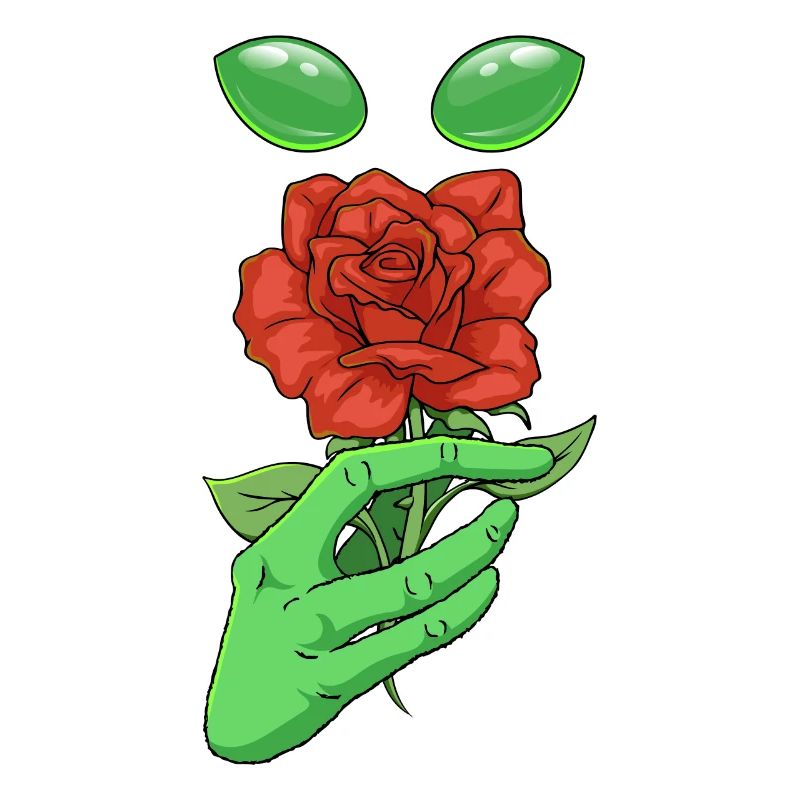 Cryptidcore Esthétique Rose Rouge Alien Cryptid
