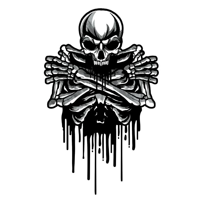 Finnish Goth Aesthetic Gothic Skeleton Drip Goth