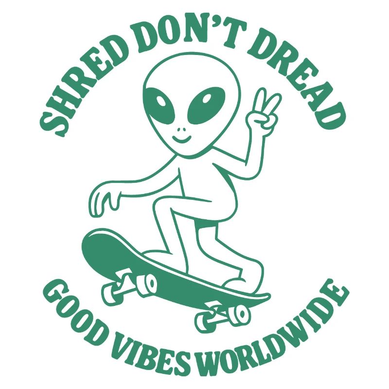 Skateboard Alien Vibes