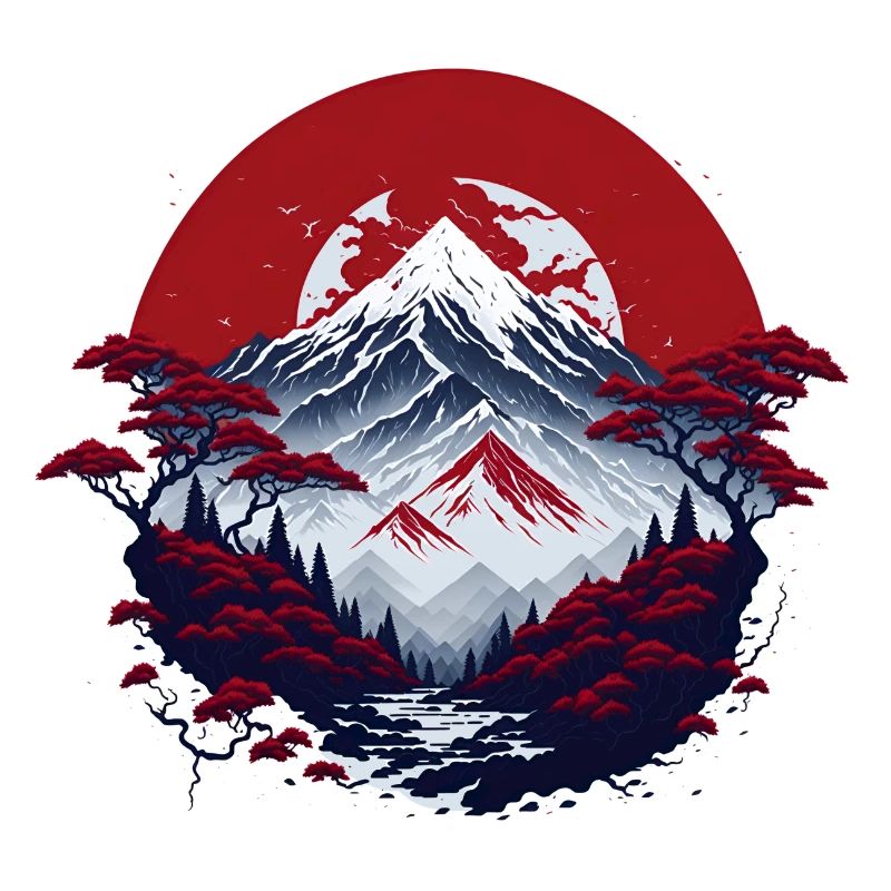 asiatische Berglandschaft