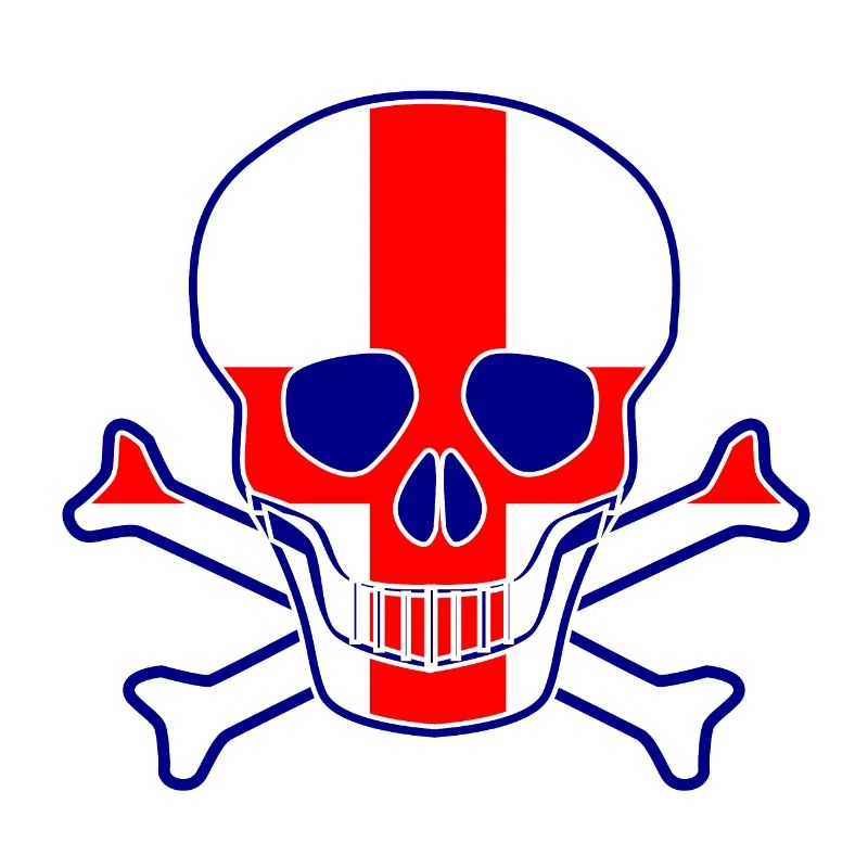 Crâne de drapeau de l'Angleterre