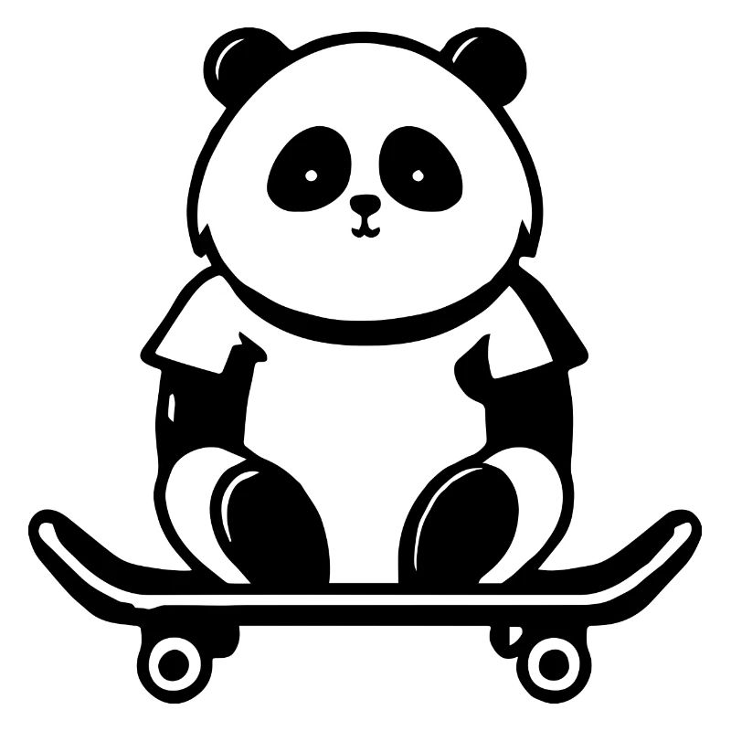 Panda sur skateboard