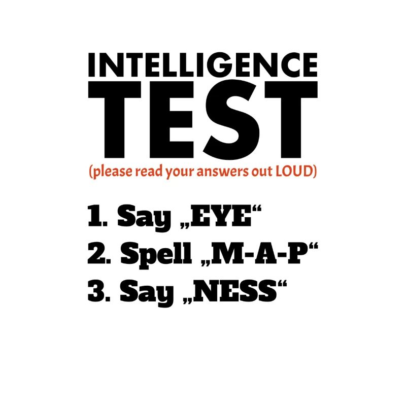 Test d’intelligence Say Eye, Spell M-A-P, SAY NESS