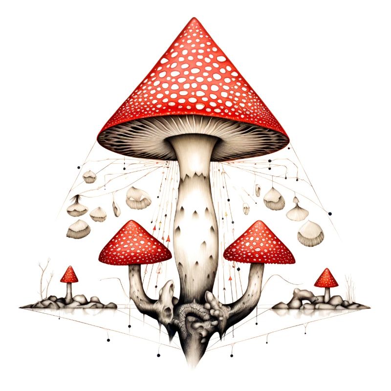 Toadstool in the fairytale forest
