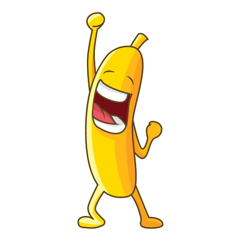 La banane est super heureuse