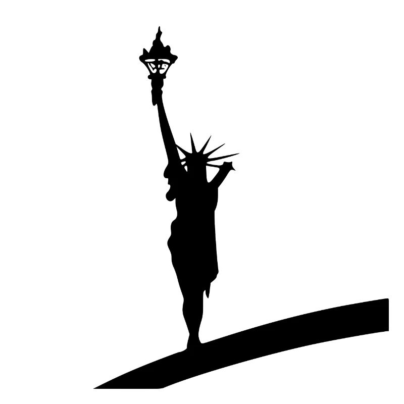 Statue abstraite de la liberté Amazone avec le feu