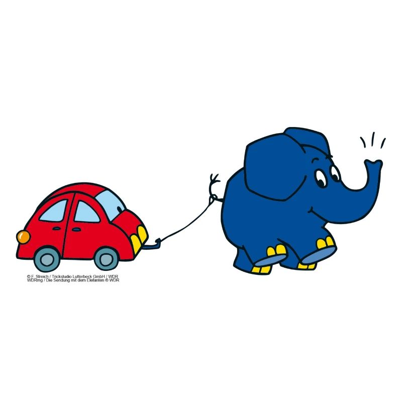 Der Elefant mit Auto