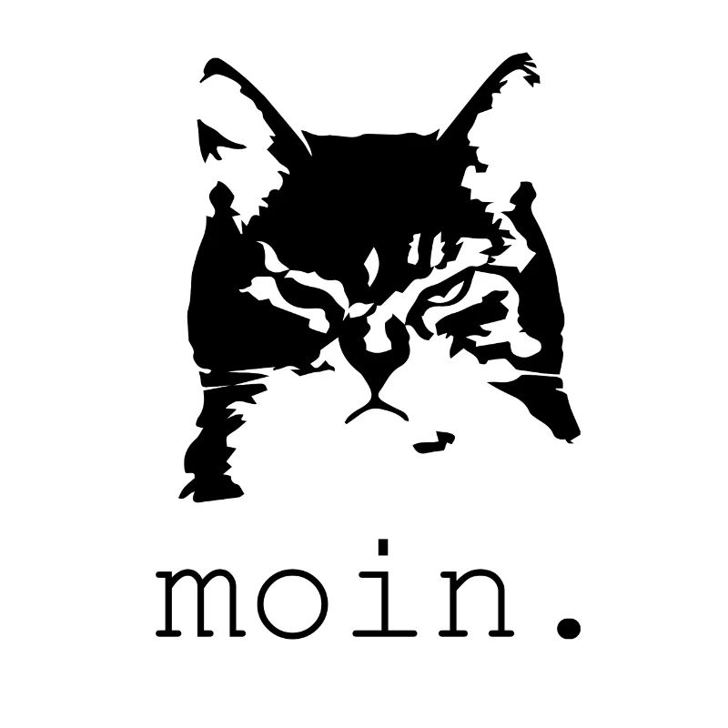 Moin. Morgenmuffel Katze