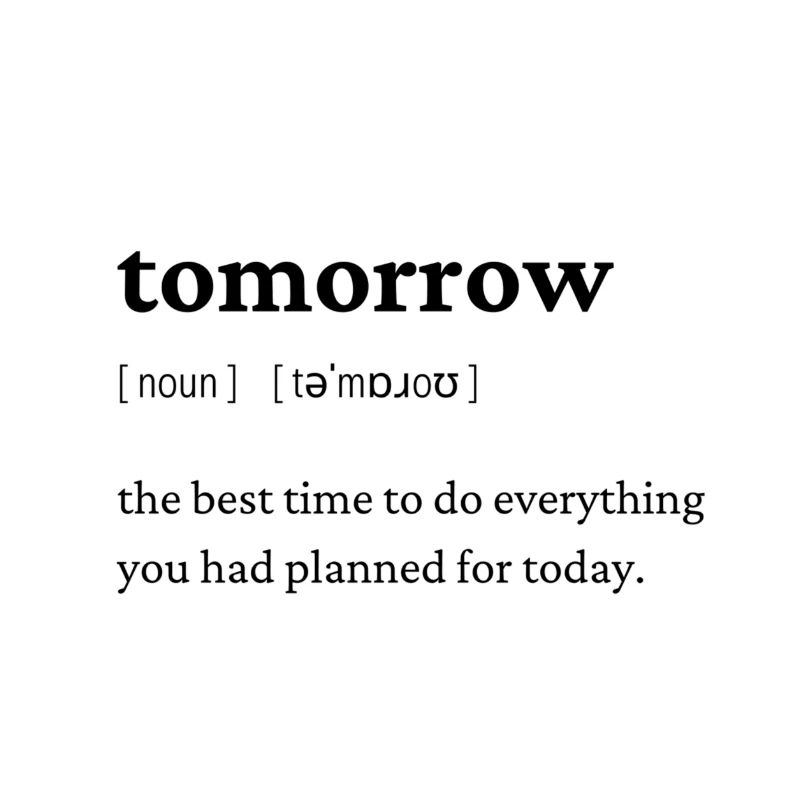 Tomorrow definition