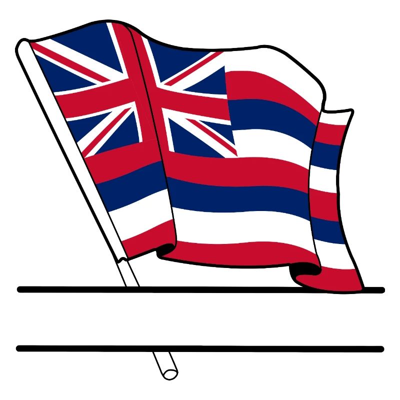 Drapeau Hawaï bannière de texte