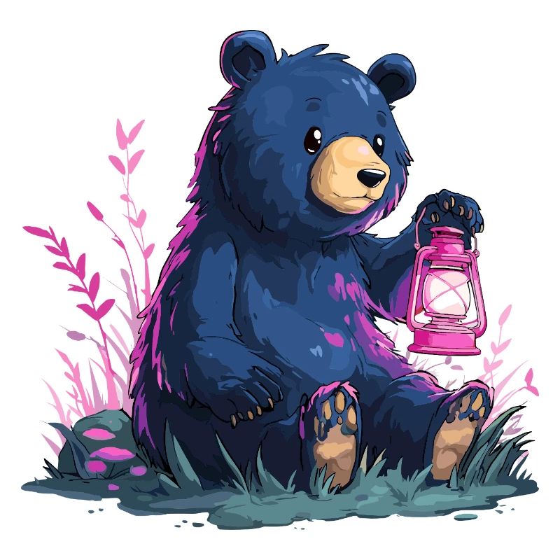 Bear with lantern