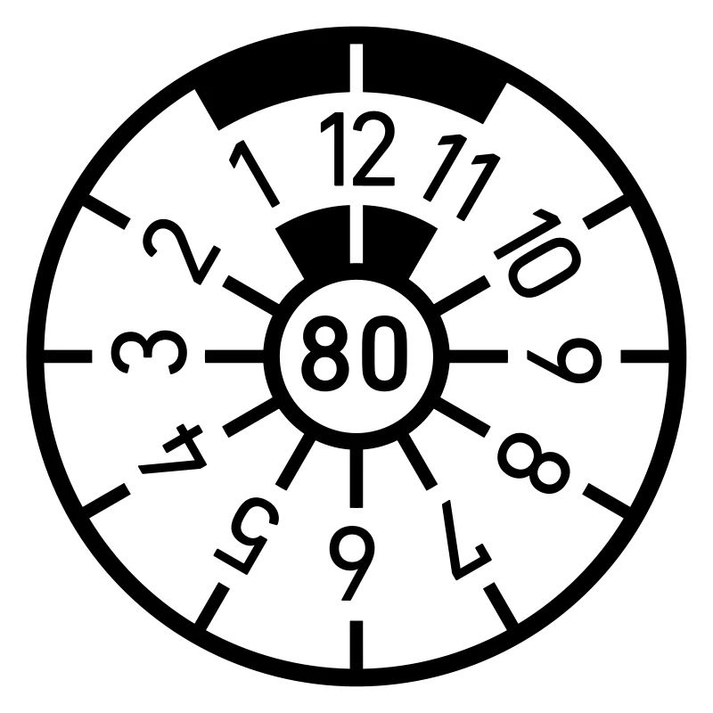 Birthday 80 Eighty TÜV Badge