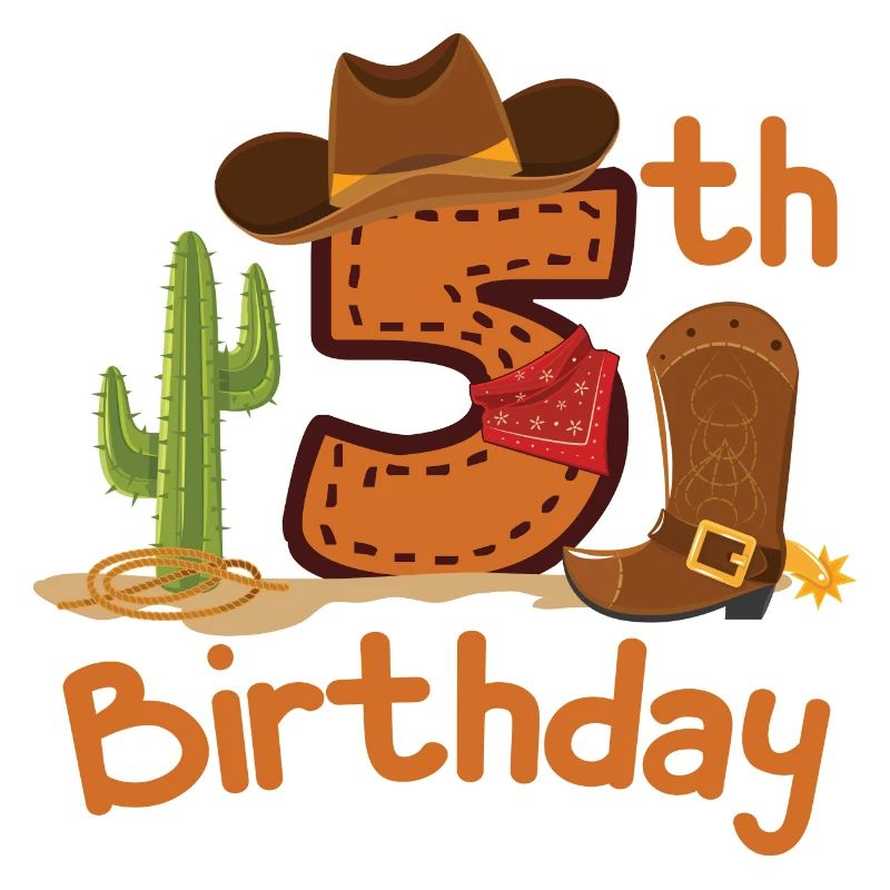 Cowboy 5. Geburtstag Geschenk Kindergeburtstag
