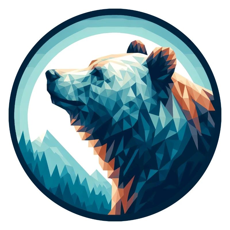 Polygon Bär eisbär im polygon geometrischen stil