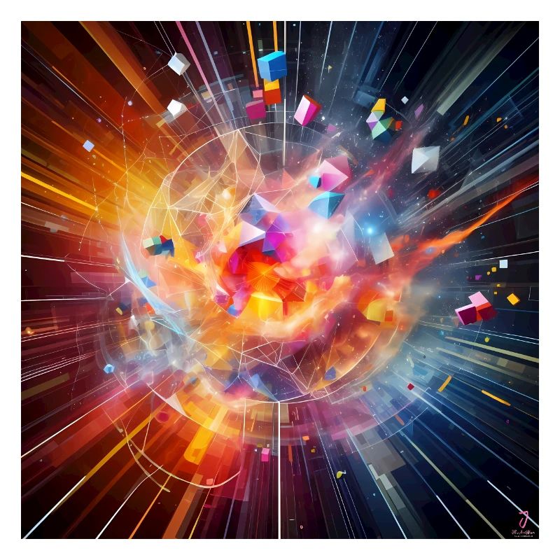 explosion abstraite nébuleuse