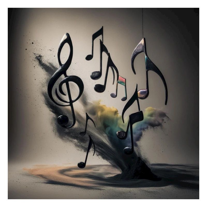 Music Black Light Notes Multiple Floating