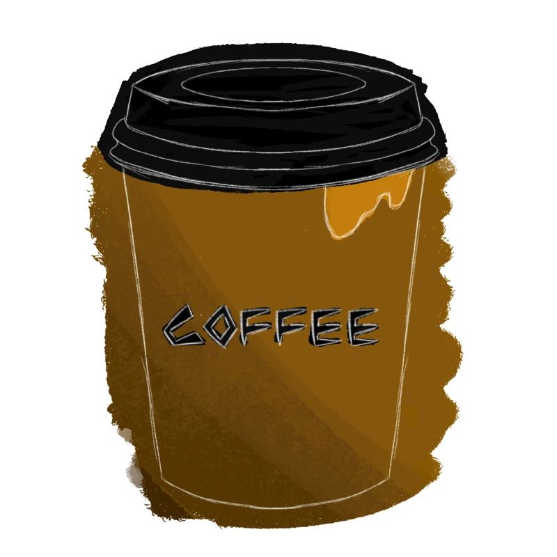 coffee becher mit outlines