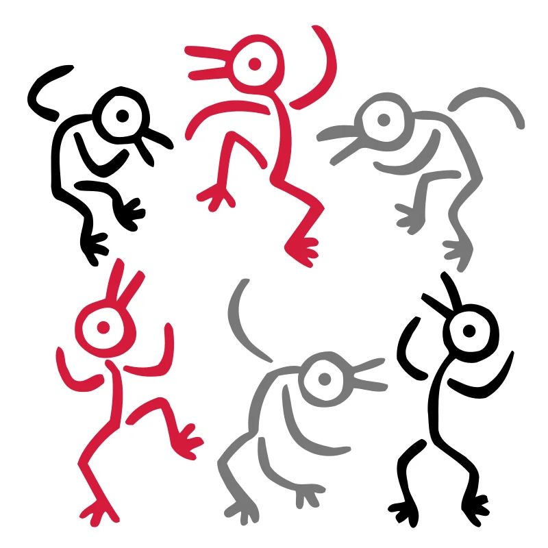 Hommes-Oiseaux qui dansent 3 Couleurs par Cheerful